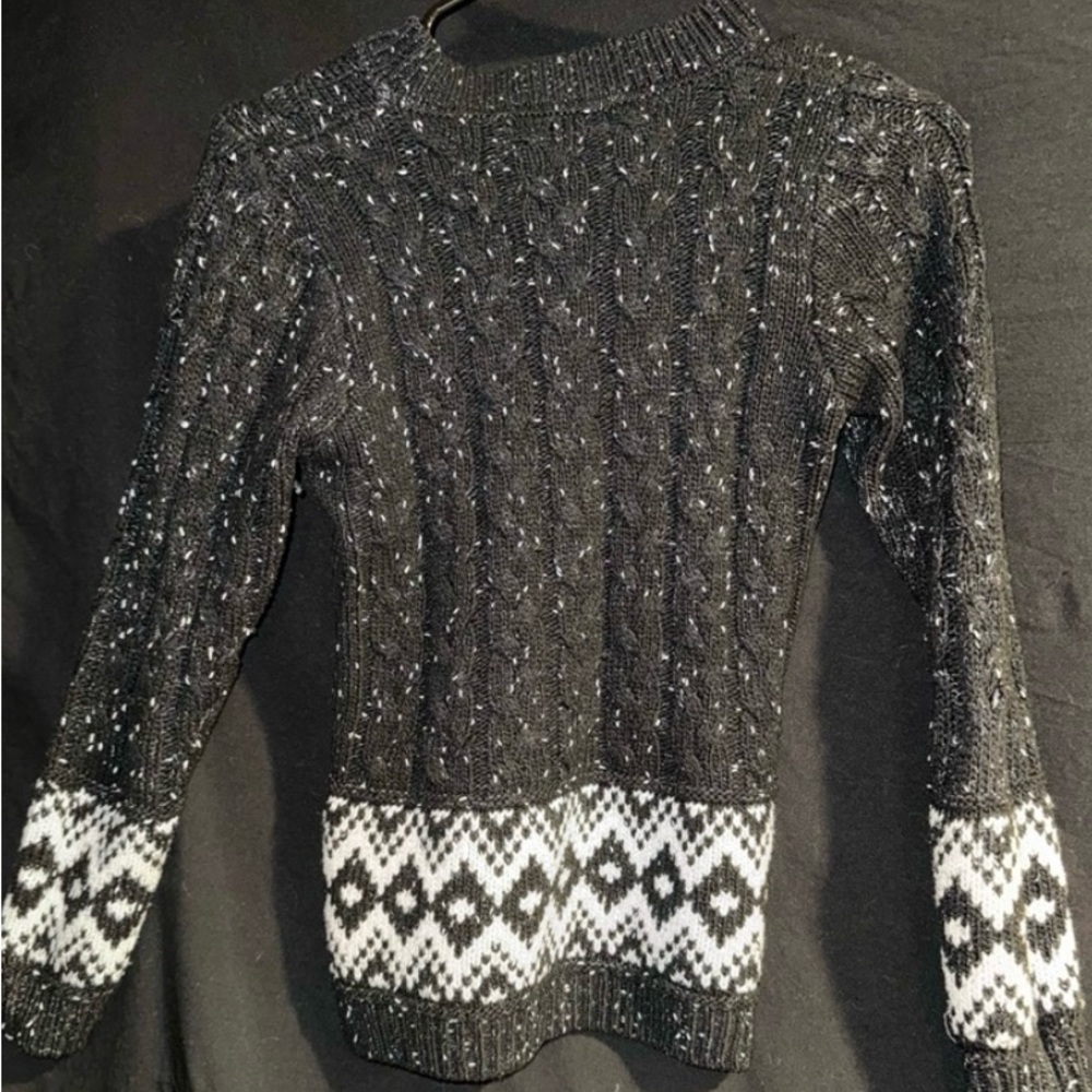 Jon & Anna New York Rare Black & White Oversized Knitted Heavy Womens Sweater M